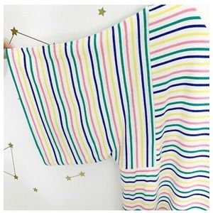 EUC XS J Crew Rainbow Striped Flowy Tee